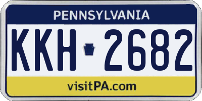 PA license plate KKH2682