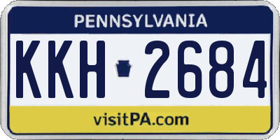PA license plate KKH2684