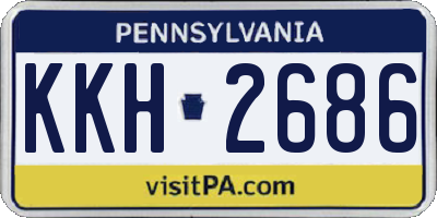 PA license plate KKH2686