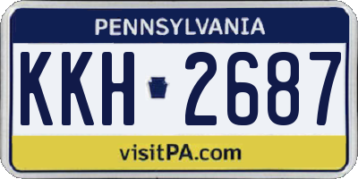 PA license plate KKH2687