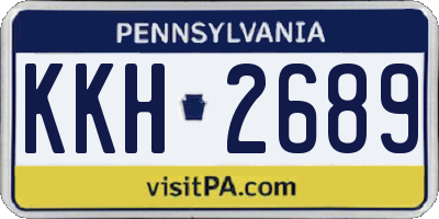 PA license plate KKH2689