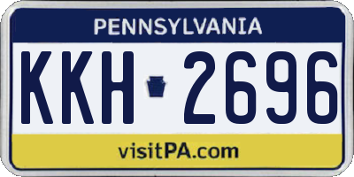 PA license plate KKH2696