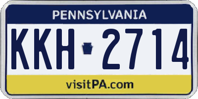 PA license plate KKH2714