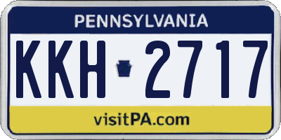 PA license plate KKH2717