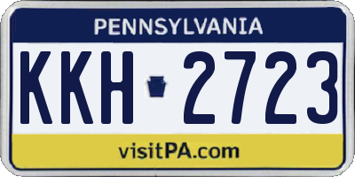 PA license plate KKH2723
