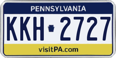 PA license plate KKH2727