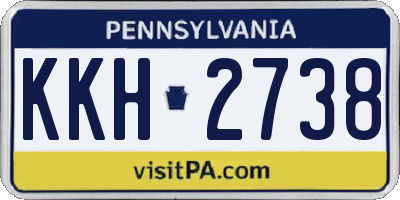 PA license plate KKH2738