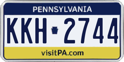 PA license plate KKH2744