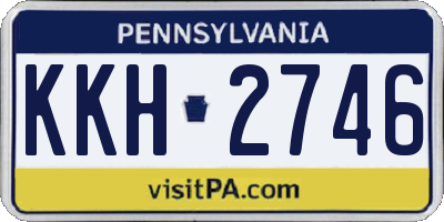 PA license plate KKH2746