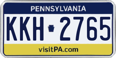 PA license plate KKH2765