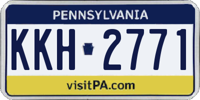 PA license plate KKH2771