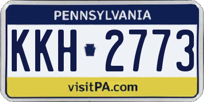 PA license plate KKH2773