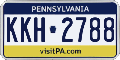 PA license plate KKH2788
