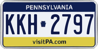 PA license plate KKH2797
