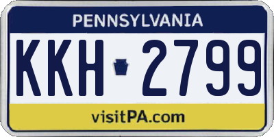 PA license plate KKH2799