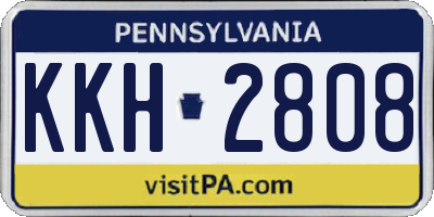 PA license plate KKH2808