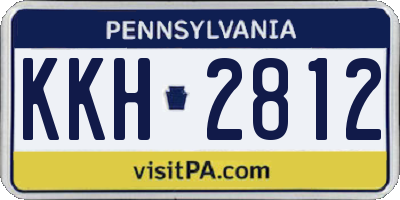 PA license plate KKH2812
