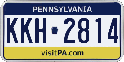 PA license plate KKH2814