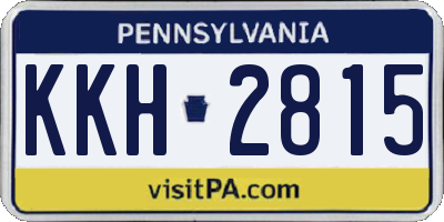 PA license plate KKH2815