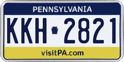 PA license plate KKH2821