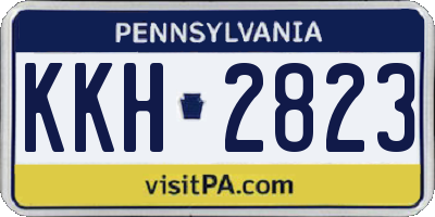 PA license plate KKH2823