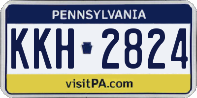 PA license plate KKH2824