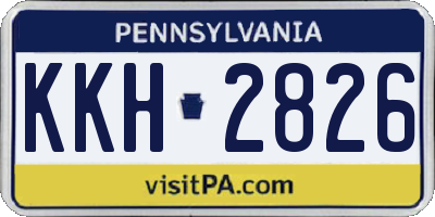 PA license plate KKH2826