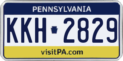 PA license plate KKH2829