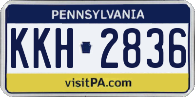 PA license plate KKH2836