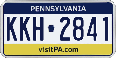 PA license plate KKH2841