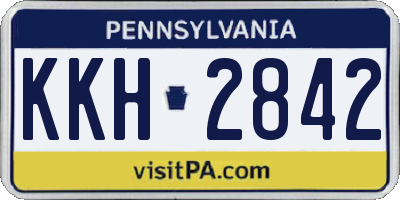 PA license plate KKH2842