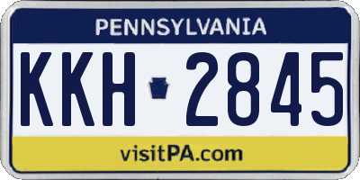 PA license plate KKH2845