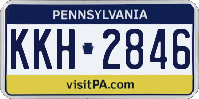 PA license plate KKH2846