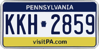 PA license plate KKH2859