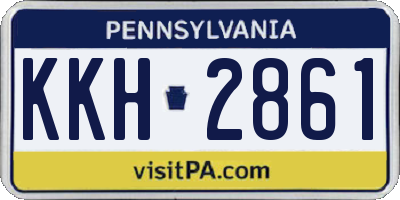 PA license plate KKH2861