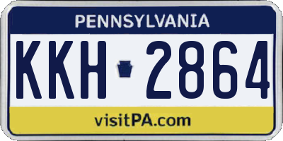 PA license plate KKH2864