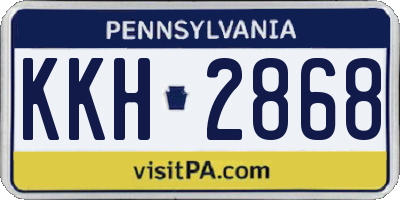 PA license plate KKH2868