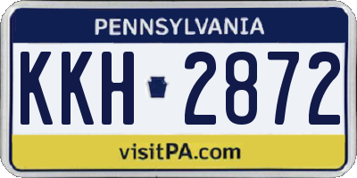 PA license plate KKH2872