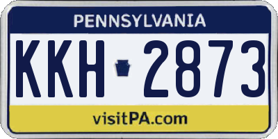 PA license plate KKH2873