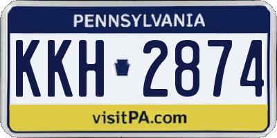 PA license plate KKH2874