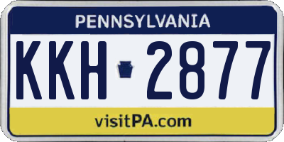 PA license plate KKH2877