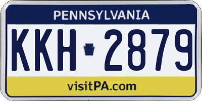 PA license plate KKH2879