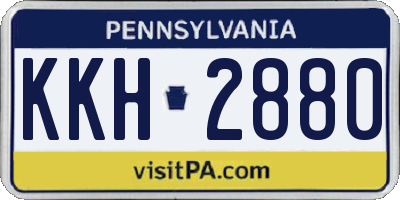 PA license plate KKH2880
