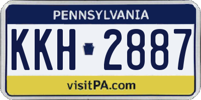 PA license plate KKH2887