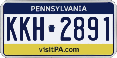 PA license plate KKH2891
