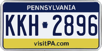 PA license plate KKH2896