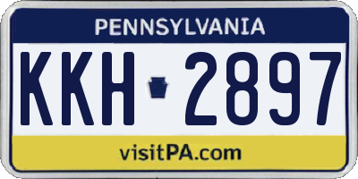 PA license plate KKH2897