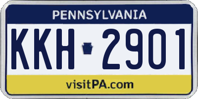 PA license plate KKH2901