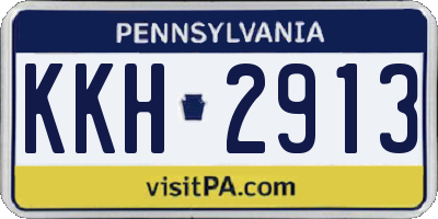 PA license plate KKH2913