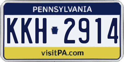 PA license plate KKH2914